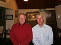 Guest speaker Patrick Peal (right) and Brian Buckland at the April 20th 2010 Club Lotus Avon meeting